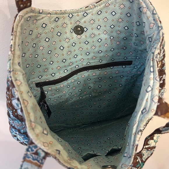 Vera Bradley Retired Java Blue Curvy Tote - Picture 4 of 6